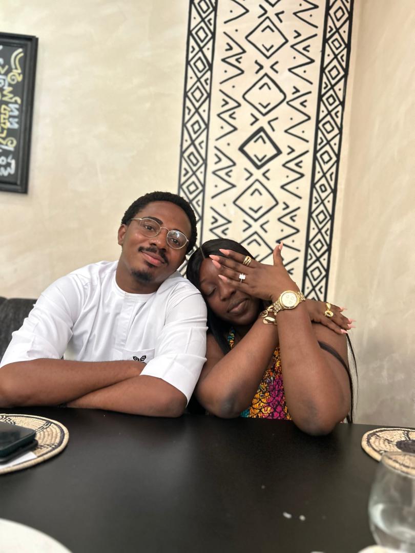 Kachi and Chisolum celebrating their engagement